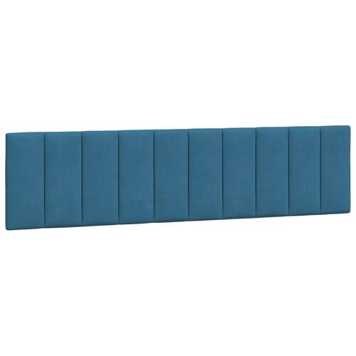 Seng med madras 200x200 cm velour blå