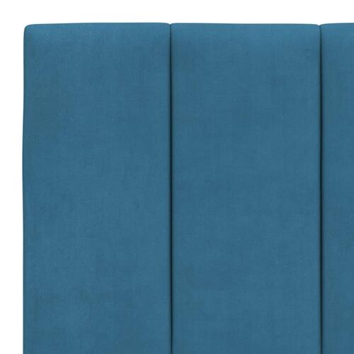 Seng med madras 200x200 cm velour blå