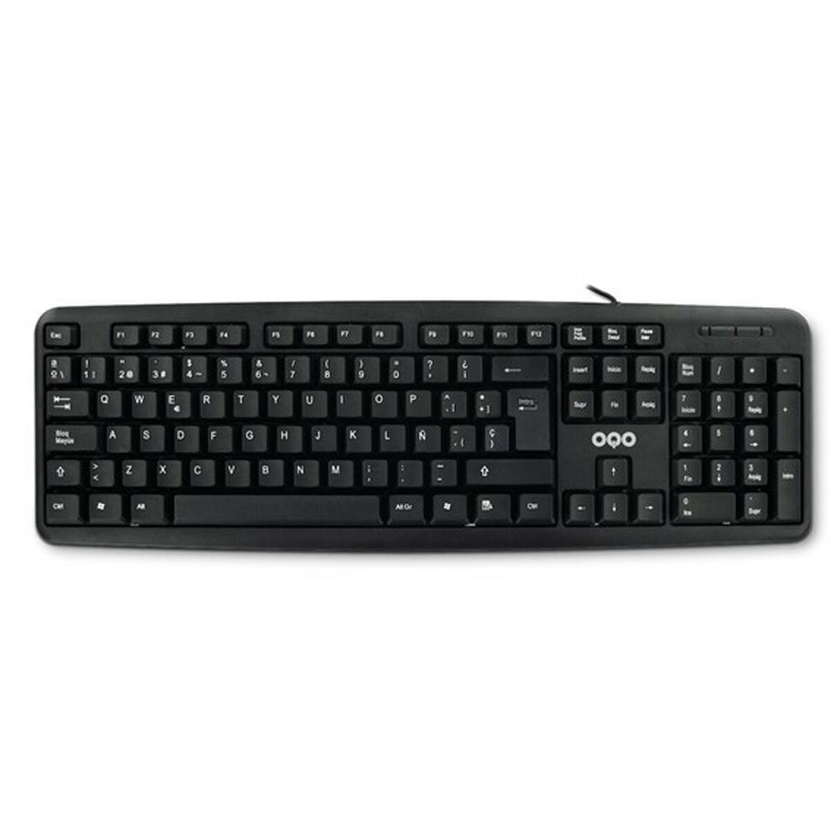 Tastatur Oqo T001 U Sort Multifarvet Spansk Qwerty