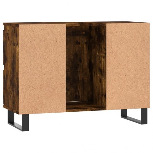 Badeværelsesskab 80 x 33 x 60 cm - røget egetræsfarve