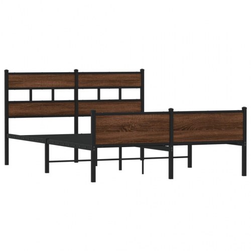 Sengeramme 140 x 200 cm uden madras - brunt egetræ