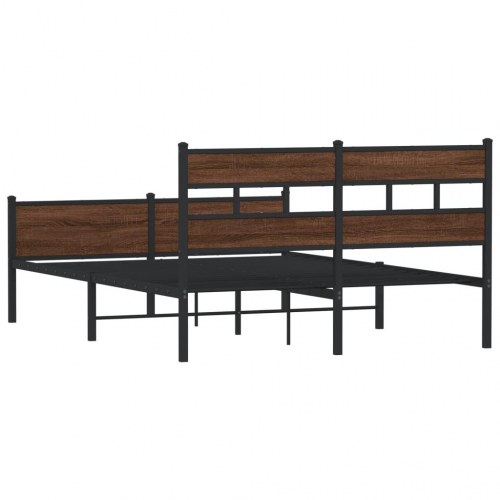 Sengeramme 140 x 200 cm uden madras - brunt egetræ