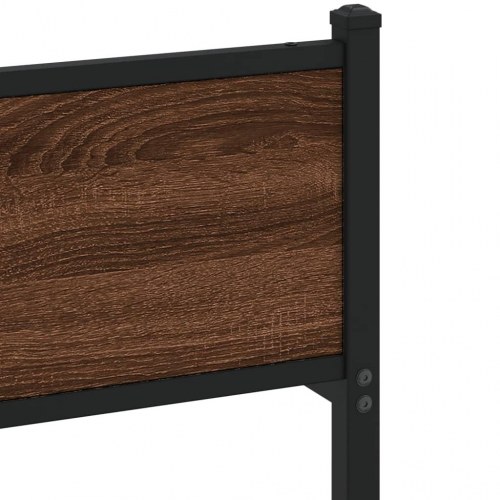 Sengeramme uden madras 183 x 213 cm - brun egetræ