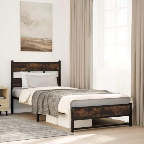 Sengeramme uden madras 80 x 200 cm - røget egetræsfarve