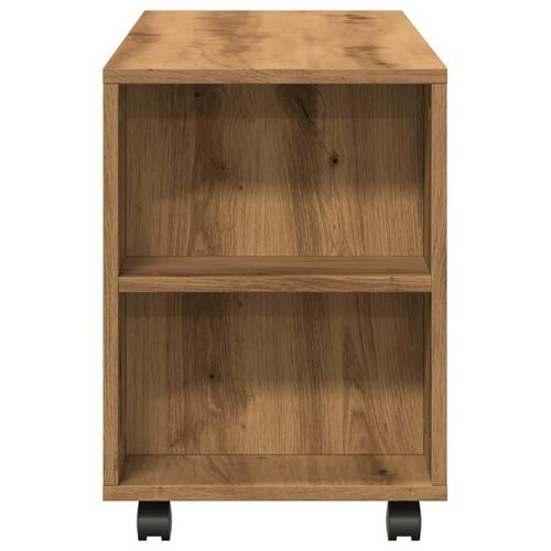 Tv-bord med hjul 102x34,5x43 cm konstrueret træ kunsteg