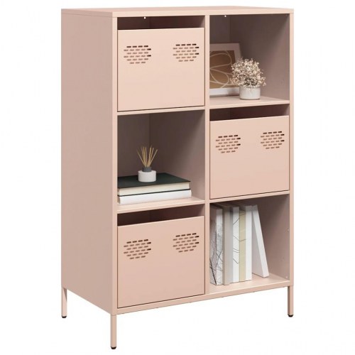 Opbevaringsskab i stål 68 x 39 x 103,5 cm - lyserød