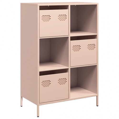 Opbevaringsskab i stål 68 x 39 x 103,5 cm - lyserød