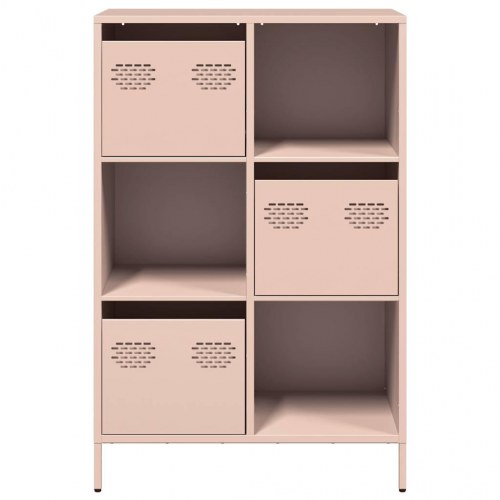 Opbevaringsskab i stål 68 x 39 x 103,5 cm - lyserød