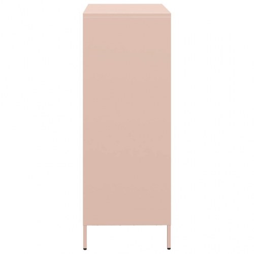Opbevaringsskab i stål 68 x 39 x 103,5 cm - lyserød