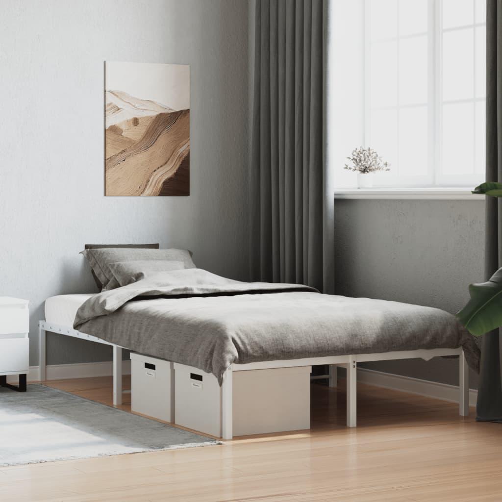 Sengeramme 120x190 cm metal hvid