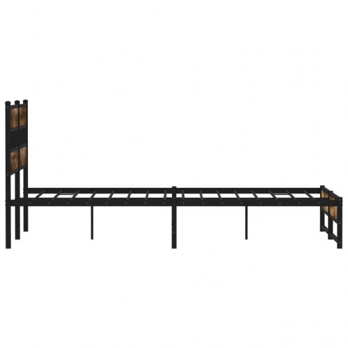 Sengeramme uden madras 135 x 190 cm - røget egetræsfarve