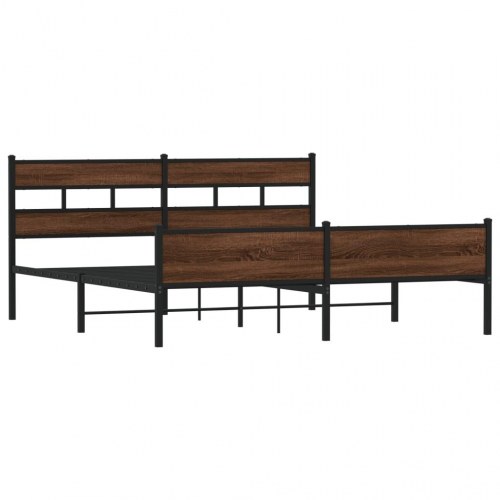 Sengeramme uden madras 193x203 cm - brun egetræsfarve