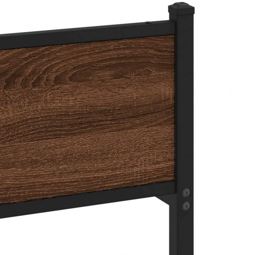 Sengeramme uden madras 193x203 cm - brun egetræsfarve