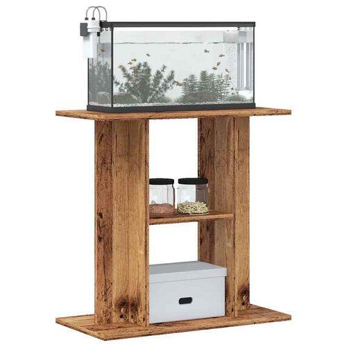 Akvariebord 60x30x60 cm konstrueret træ antikt trælook
