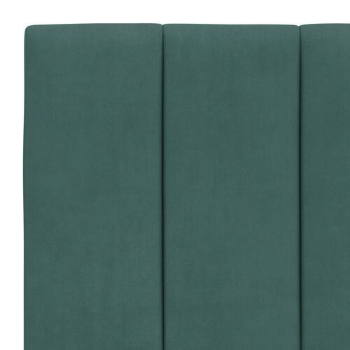 Seng med madras 90x190 cm velour mørkegrøn