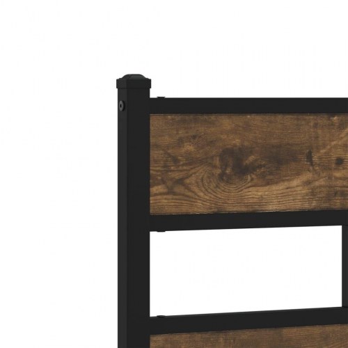 Sengeramme uden madras 90 x 200 cm i metal - røget egetræ