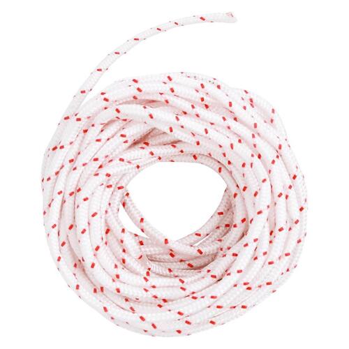 Startsnor Ø5 mm 10 m nylon hvid og rød