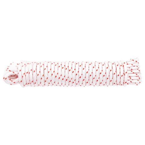 Startsnor Ø5 mm 10 m nylon hvid og rød