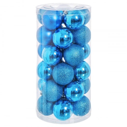 Julekugler Plastik Ø 6 cm 16 x 16 x 31 cm (30 enheder)