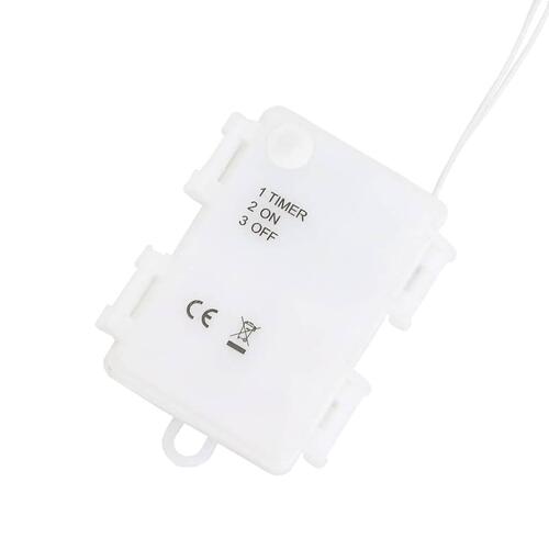 Julelys engel-silhuet 2 stk 50 LED'er varm hvid