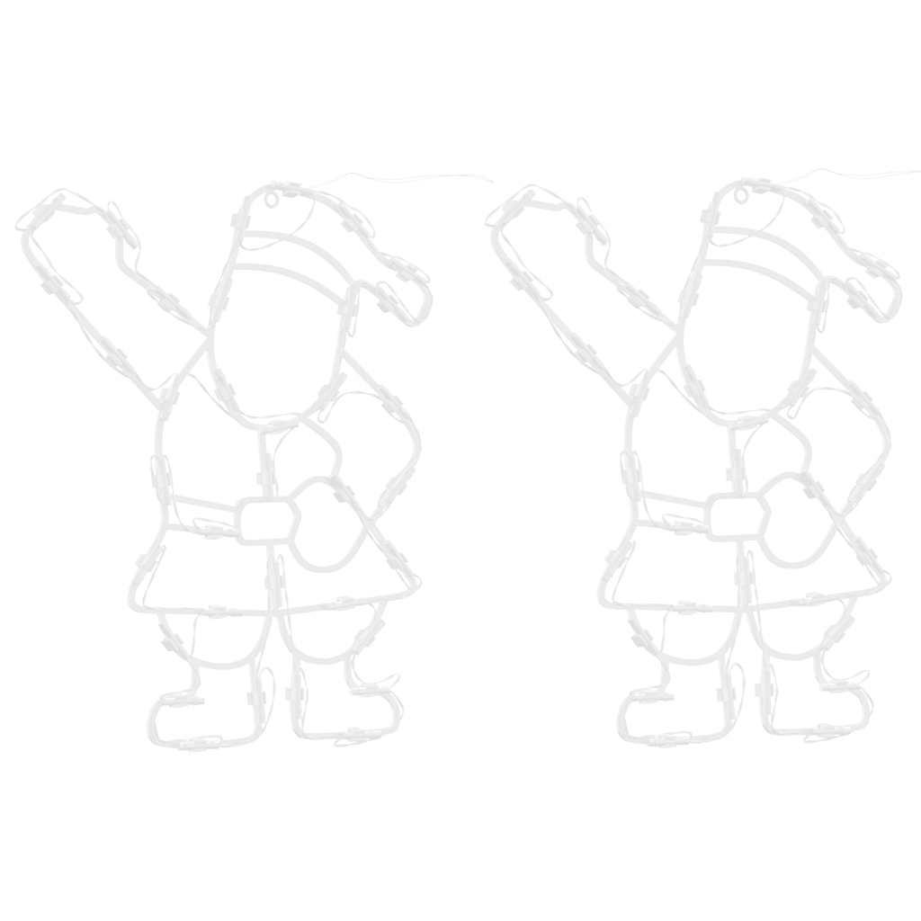 Julelys Julemandens Silhuet 35 Led'er Varm Hvid - santa
