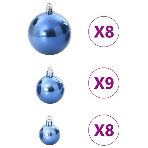 Julekugler 100 stk. Ø3/4/6 cm blå