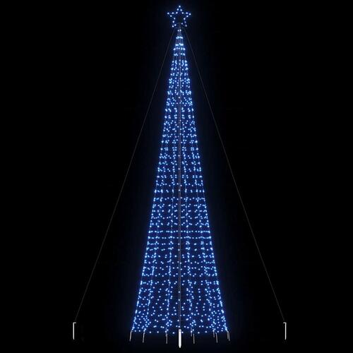 Lysende juletræ med spyd 1534 LED'er 500 cm blåt lys