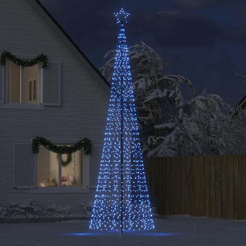 Lysende juletræ med spyd 1534 LED'er 500 cm blåt lys
