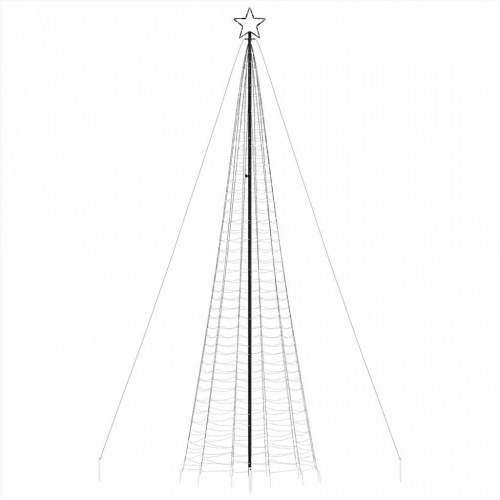 LED-juletræ med spyd 1534 LED'er 500 cm varmt hvidt lys