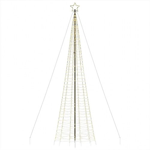 LED-juletræ med spyd 1534 LED'er 500 cm varmt hvidt lys