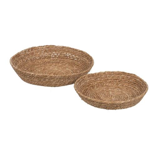 Borddekoration Natur Naturlig fiber 31 x 31 x 7 cm (2 enheder)