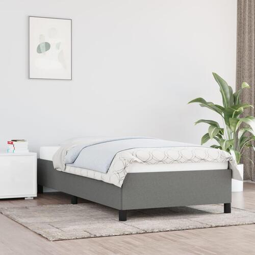 Sengeramme med madras 90x190 cm stof mørkegrå