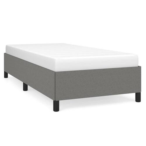 Sengeramme med madras 90x190 cm stof mørkegrå