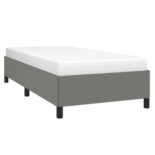 Sengeramme med madras 90x190 cm stof mørkegrå