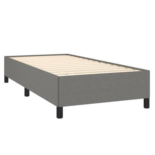 Sengeramme med madras 90x190 cm stof mørkegrå