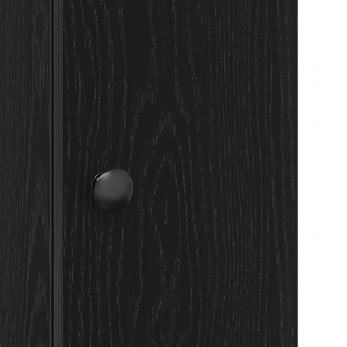 Badeværelsesskab med rulleholder 20,5x22x72 cm sort