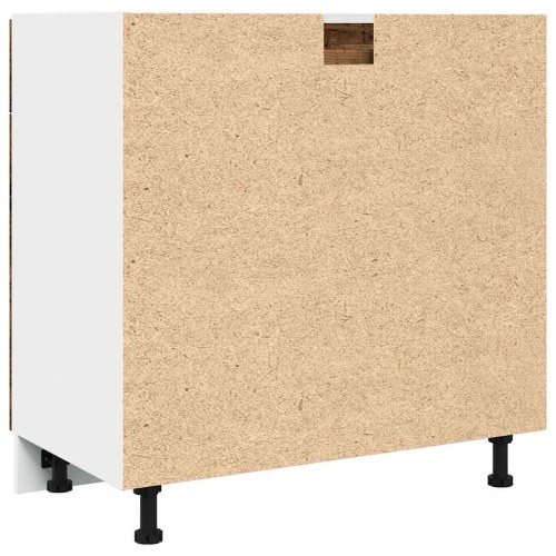 Skuffebundskab Lyon - gammelt trælook 80×46×81,5 cm, konstrueret træ