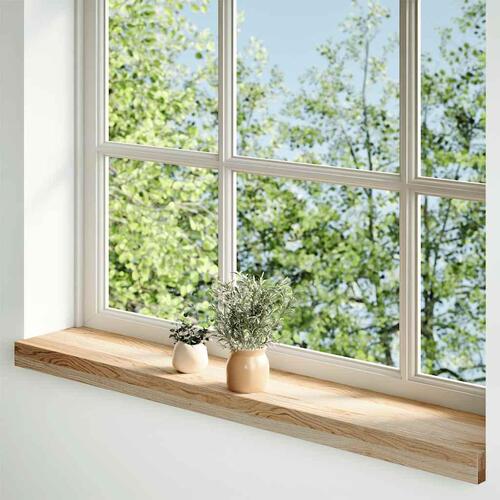 Vindueskarme 2 stk ubehandlet 100x15x2 cm massivt egetræ