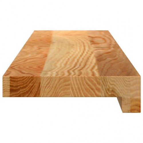 Vindueskarme 2 stk - lysebrun 70 × 15 × 2 cm i massivt egetræ