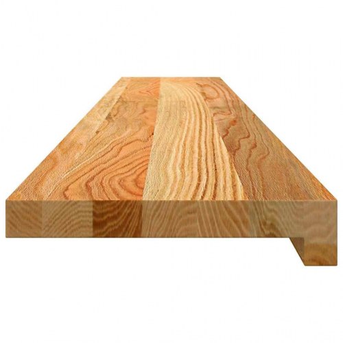 Vindueskarme i massivt egetræ - 2 stk, lysebrun, 120×20×2 cm
