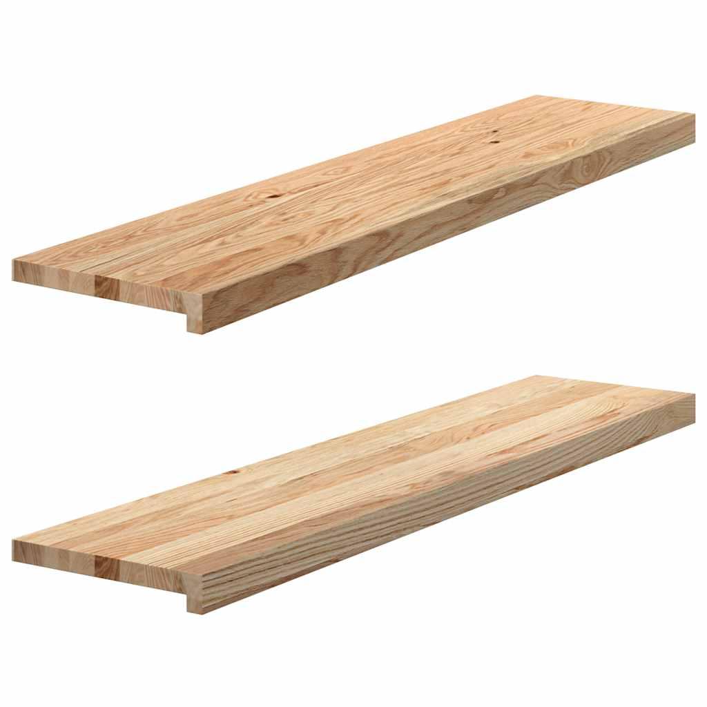 Vindueskarme 2 stk ubehandlet 110x25x2 cm massivt egetræ
