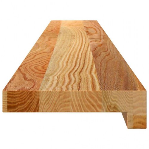 Vindueskarme - 2 stk lysebrun 120 × 15 × 2 cm i massivt egetræ