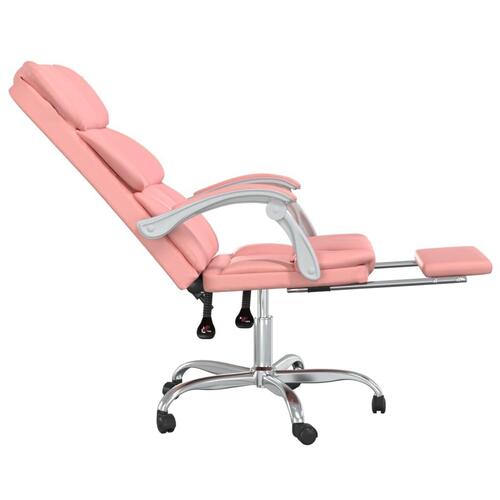Kontorstol kunstlæder pink