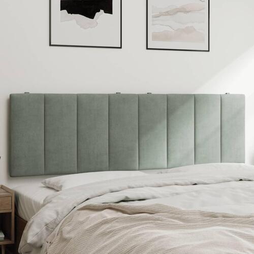 Gavlpude 160 cm velour lysegrå