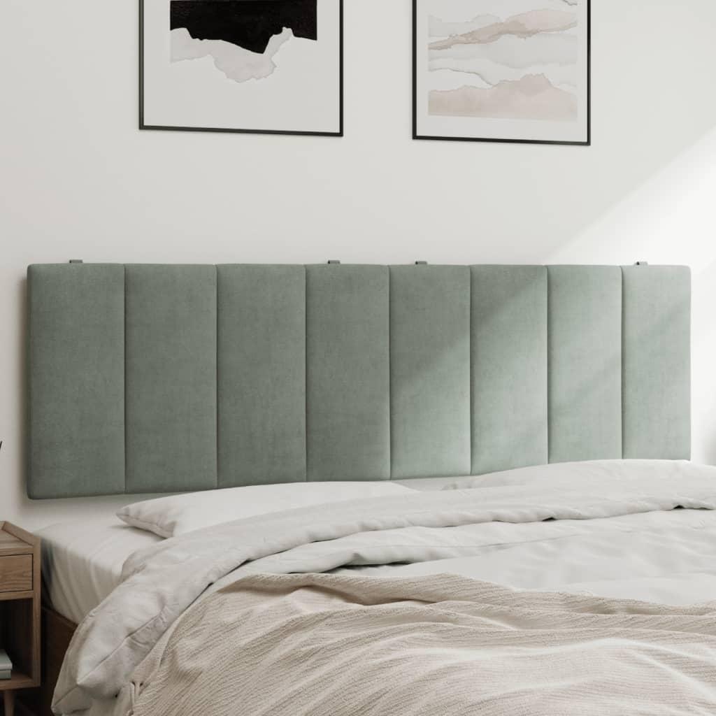Gavlpude 160 cm velour lysegrå