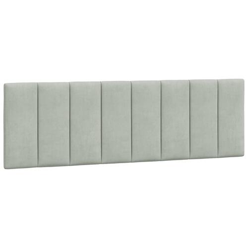 Gavlpude 160 cm velour lysegrå