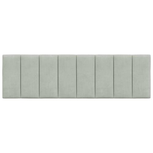 Gavlpude 160 cm velour lysegrå