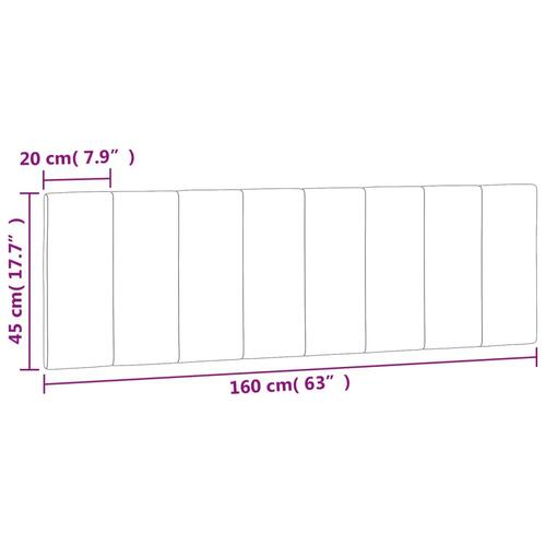 Gavlpude 160 cm velour lysegrå
