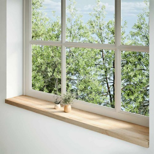 Vindueskarme 2 stk - ubehandlet massivt egetræ 160 × 25 × 2 cm