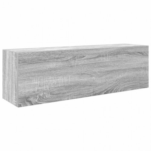 Væghængt badeværelsesskab 100×25×30 cm - grå sonoma-eg, konstrueret træ